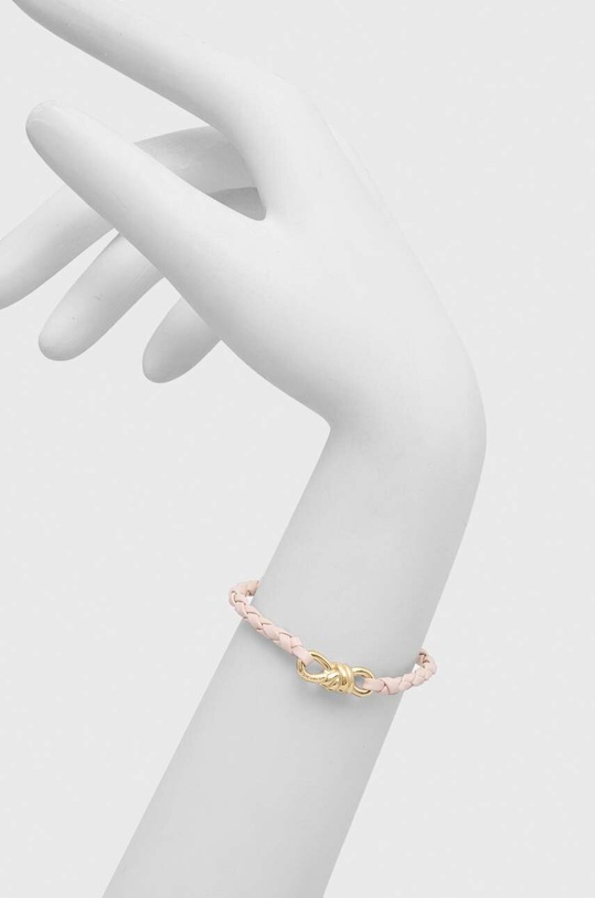 Guess bransoletka skórzana różowy JUBB04.003JW