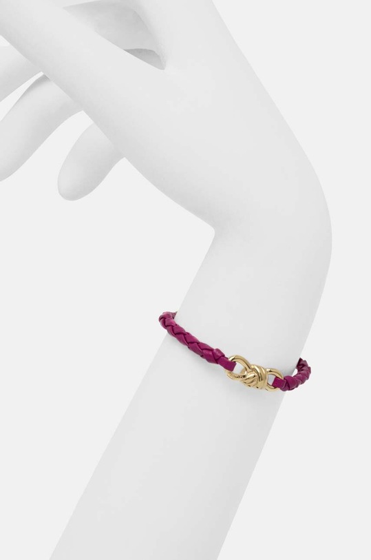 Guess bransoletka skórzana różowy JUBB04.003JW