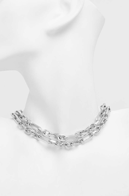 Akcesoria Guess naszyjnik JUBN04.036JW srebrny