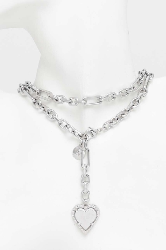 Akcesoria Guess naszyjnik JUBN04.044JW srebrny