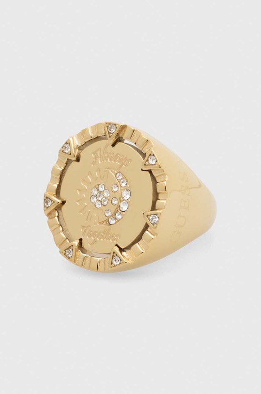 Guess pierścionek cyrkonia złoty JUBR04.049JW