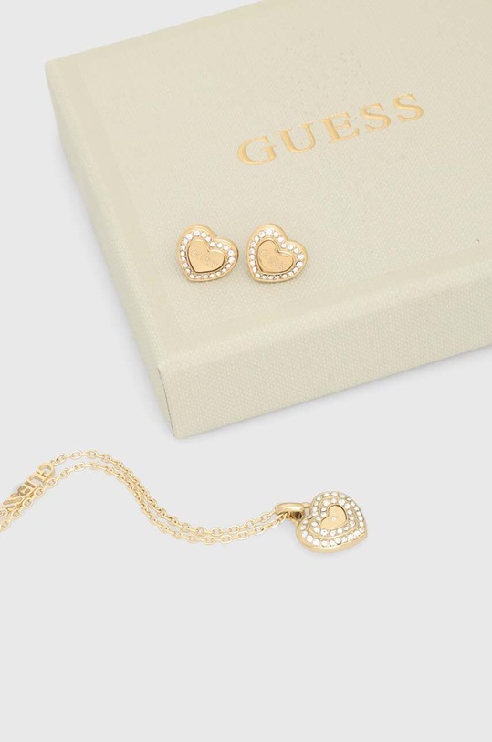 Guess karkötő és fülbevaló cirkónia arany JUBS04.087JW
