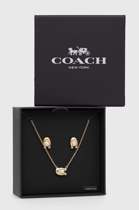 Accesorii Coach colier si cercei 473741GLD aur