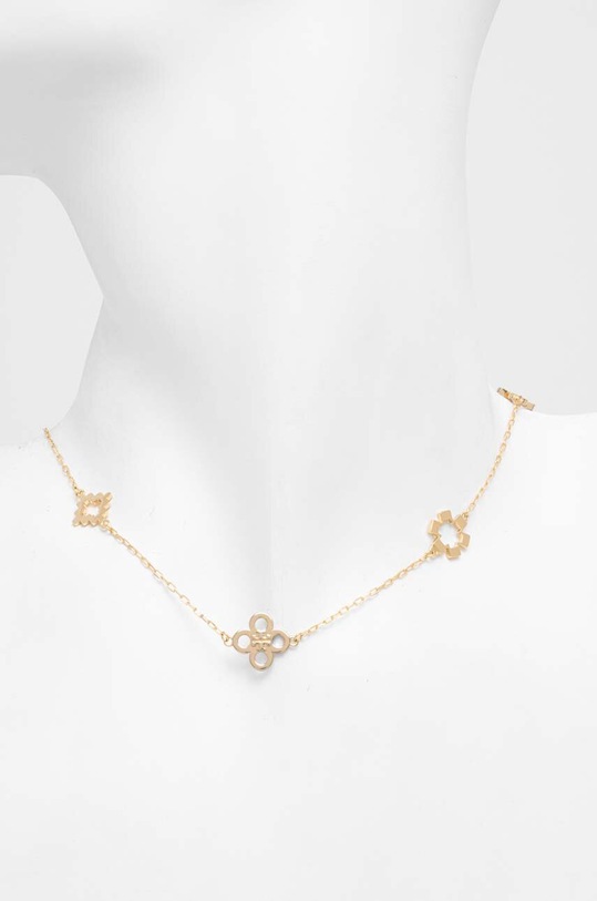 Doplňky Náhrdelník Tory Burch Kira Clover 153710.720 zlatá