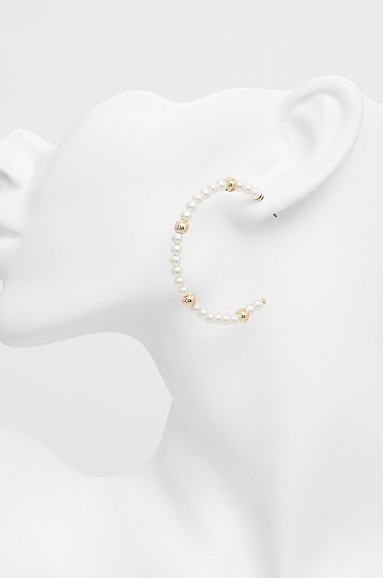 Dkny kolczyki PE 40MM PEARL HOOP 04G00569 złoty SS24