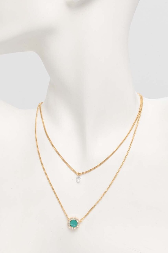 Accesorii Dkny colier NK INLAY DBL ROW 04N00238 aur