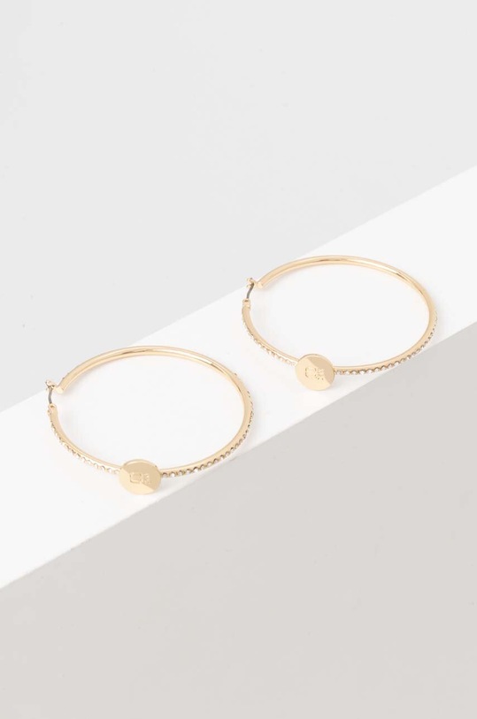 Náušnice Dkny PE 50MM LOGO HOOP zlatá 04G00573