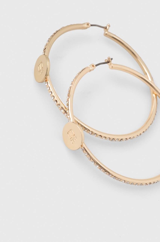 Náušnice Dkny PE 50MM LOGO HOOP 04G00573 zlatá SS24