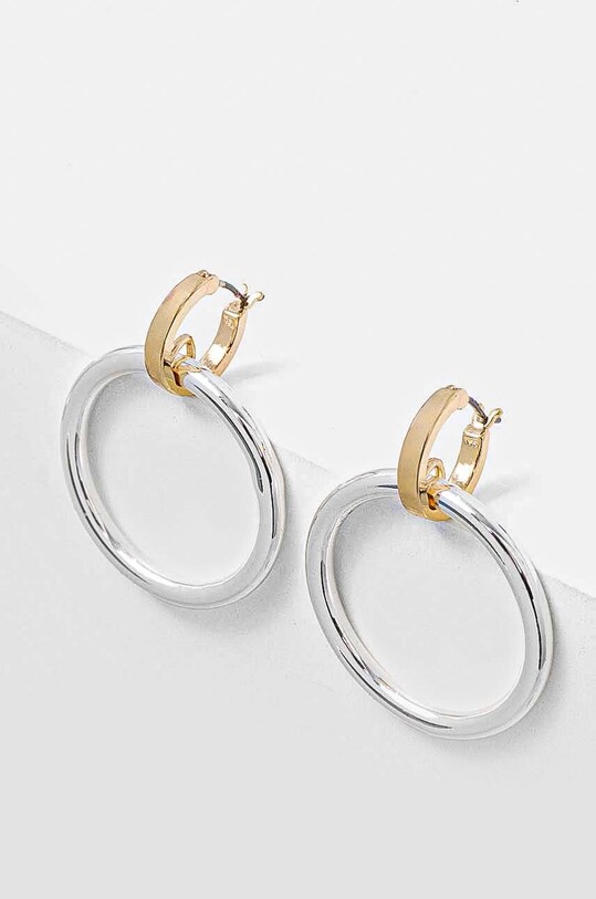Σκουλαρίκια Lauren Ralph Lauren PE 30MM FRONTAL HOOP ασημί 14G00806