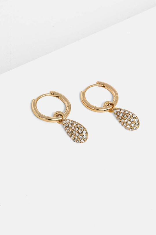 Сережки Lauren Ralph Lauren PE 14MM HOOP W PAVE PEAR DROP циркон золотий 14G00800