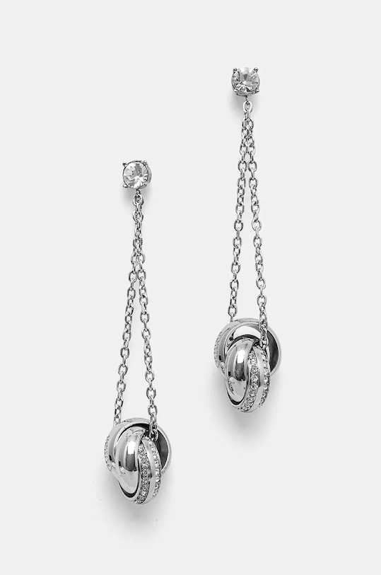 Σκουλαρίκια Guess ασημί JUBE04.071JW