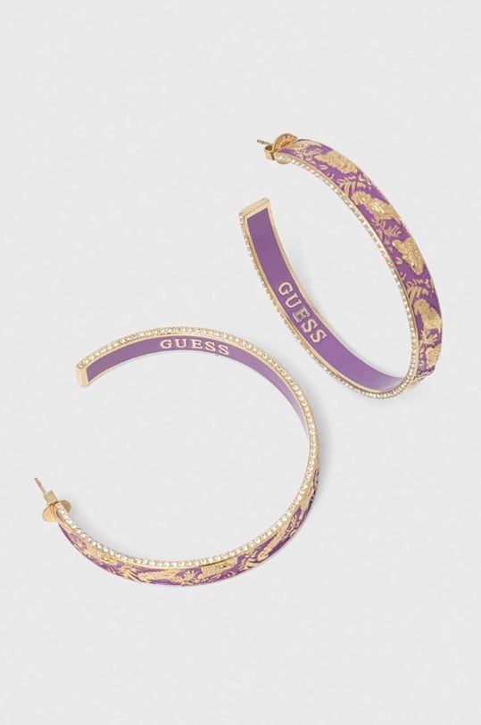 Σκουλαρίκια Guess ζιρκόνια ροζ JUBE04.123JW