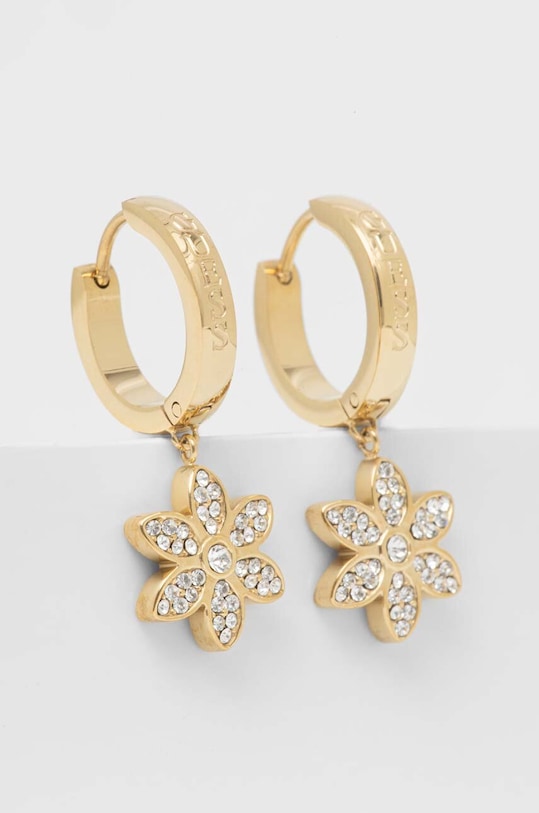 Naušnice Guess cirkonij zlatna JUBE04.149JW