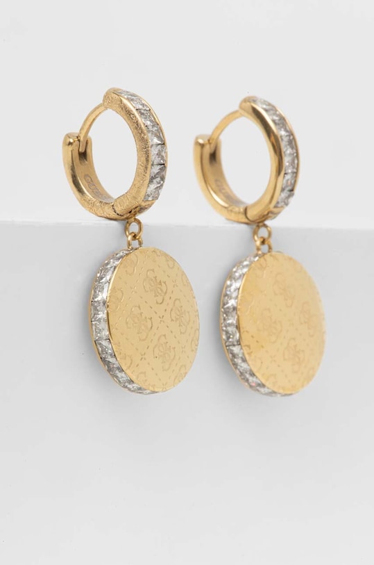 Naušnice Guess cirkonij zlatna JUBE04.267JW