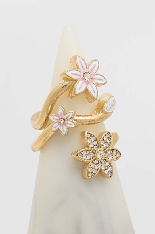 Guess pierścionek złoty JUBR04.142JW