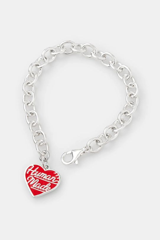 Human Made bratara de argint Heart Silver Bracelet rosu HM27GD077