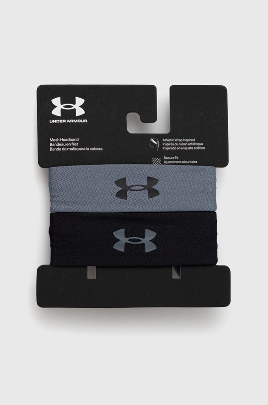 Under Armour opaski na głowę Mesh 2-pack czarny 1383497