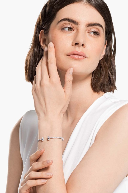Βραχιόλι Swarovski ATTRACT CUFF ασημί 5572664