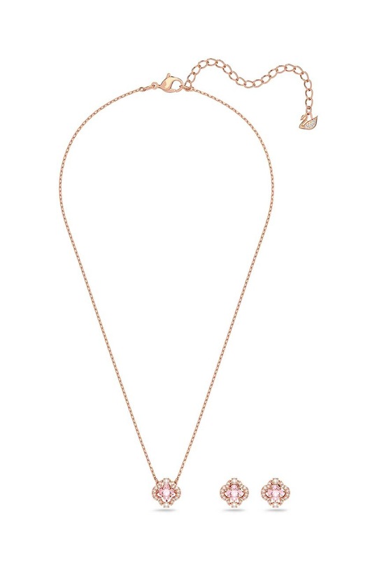 Swarovski naszyjnik i kolczyki SPARKLING 5516488 złoty SS24