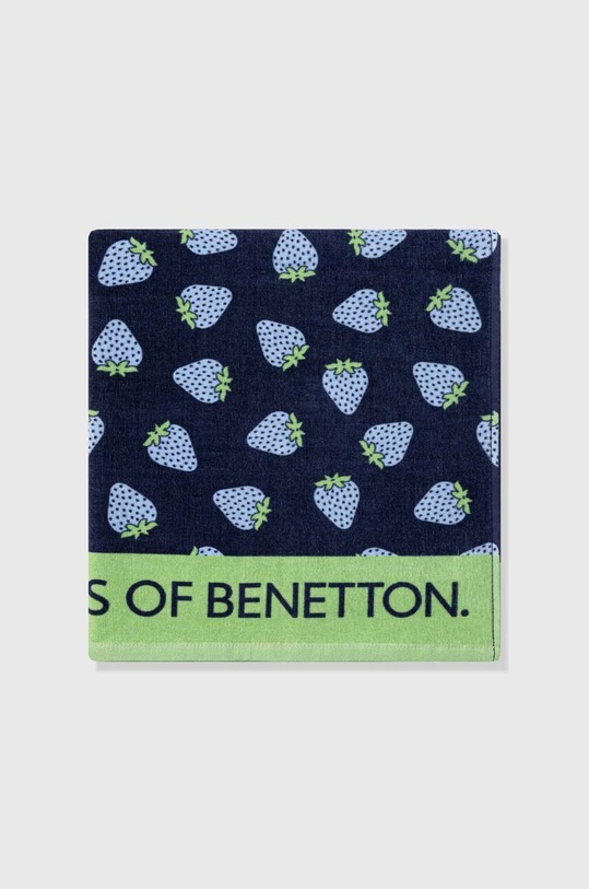 United Colors of Benetton ręcznik bawełniany 6ORG0800K.G.Seasonal granatowy SS24