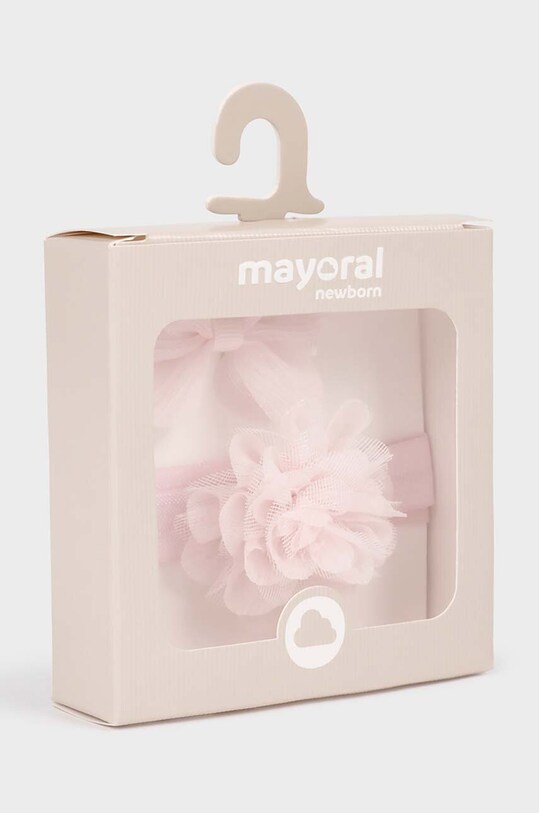 Mayoral Newborn opaska i spinka do włosów dziecięca 9727.2L.Newborn.PPYH różowy