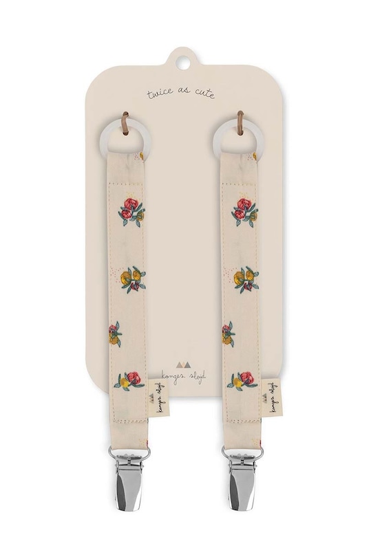 Klip / přívěšek na dudlík Konges Sløjd 2-pack KS100024 béžová SS24