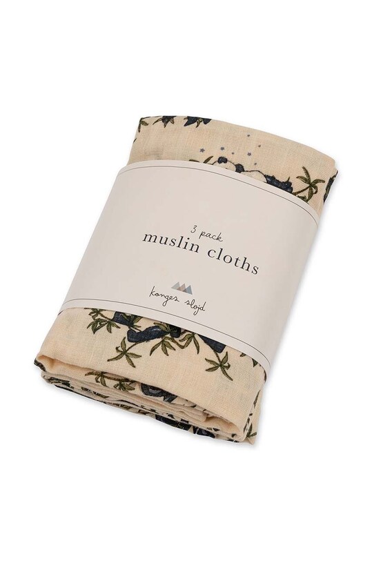 Konges Sløjd copertina in mussola pacco da 3 Confezione da 3 verde KS100038
