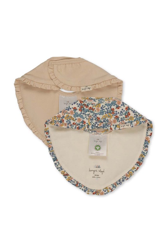 Konges Sløjd śliniak niemowlęcy 2-pack KS100109 niebieski SS24