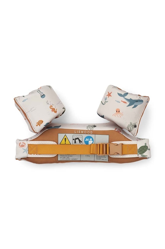 Chłopiec Liewood pas piankowy do pływania Darko Printed Swim Belt LW19374 biały