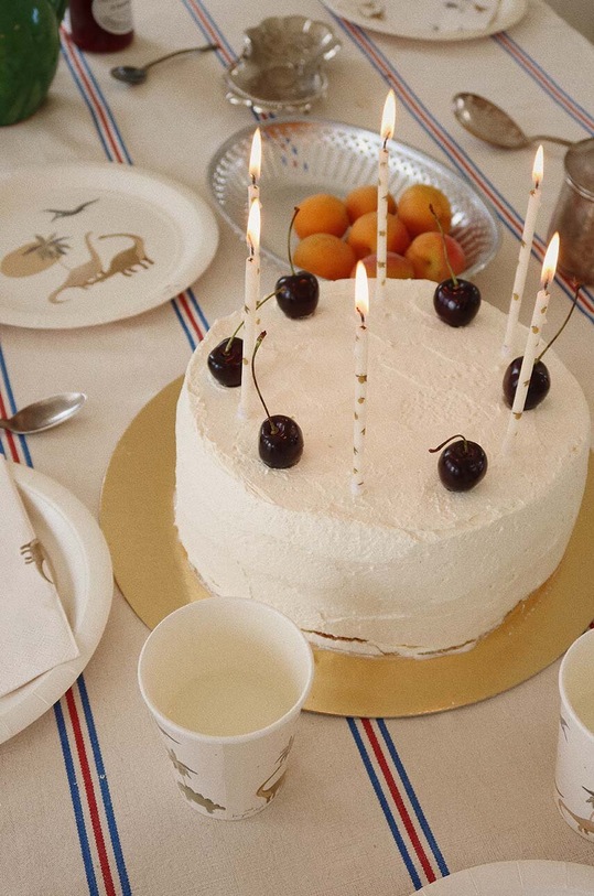 Băieți Konges Sløjd lumânări pentru aniversări 12-pack KS100778 galben