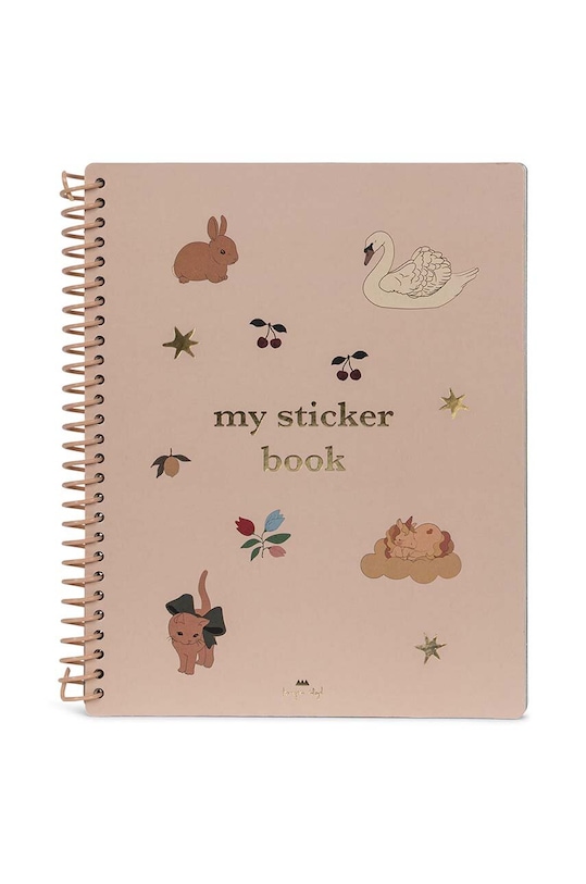 Konges Sløjd książeczka z naklejkami różowy KS100992