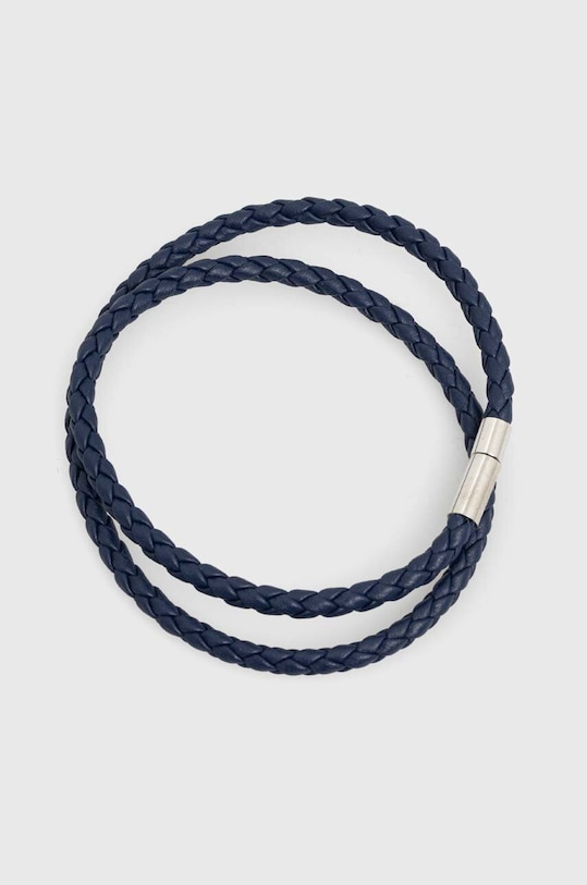 HUGO bransoletka skórzana granatowy 50511019