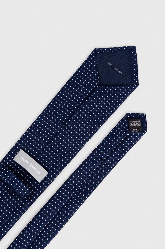 Hodvábna kravata Michael Kors MK0DT00073 tmavomodrá SS24