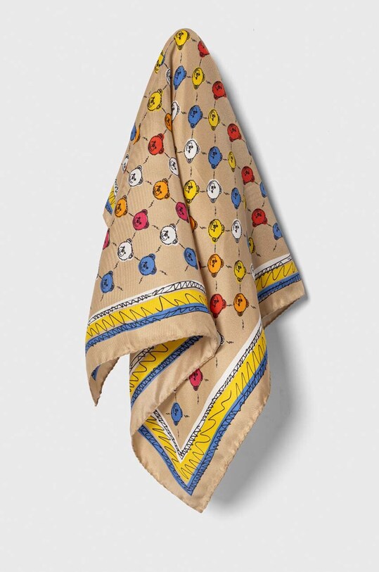 Moschino poszetka jedwabna beżowy M5760.50347