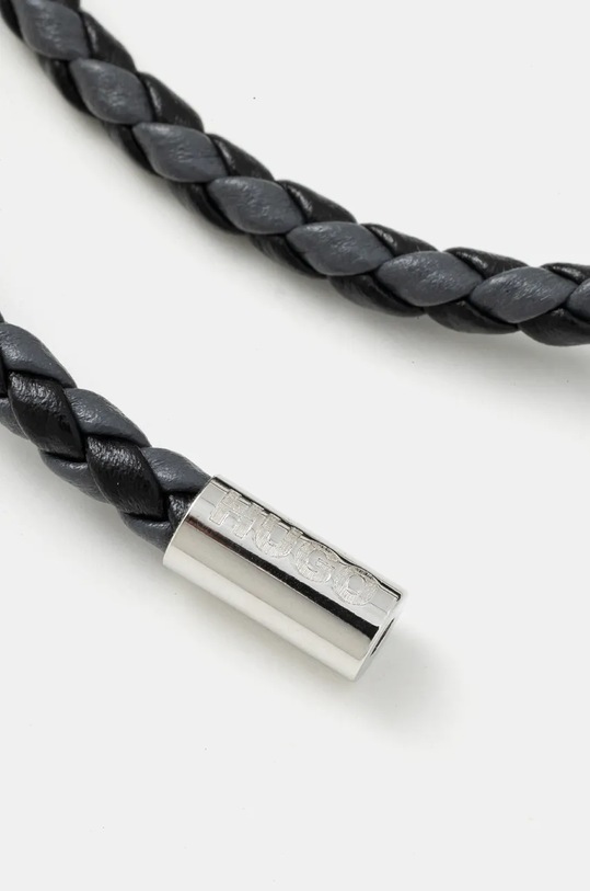 HUGO bratara de piele 50515654 gri AW24