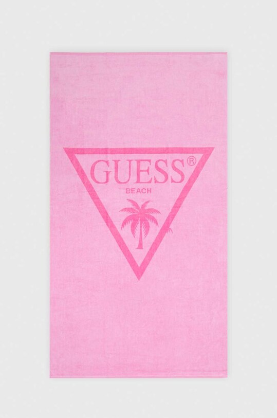 Guess ręcznik bawełniany różowy E4GZ03.SG00L