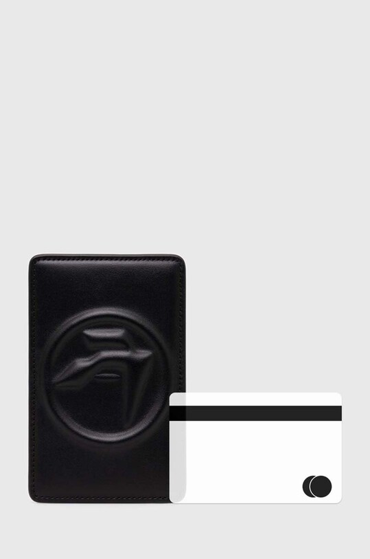 Kožené puzdro na karty AMBUSH Amblem Card Case čierna BMND009S24LEA0011000