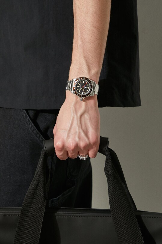 A Bathing Ape zegarek Classic Type 2 Bapex brązowy 1J30187009
