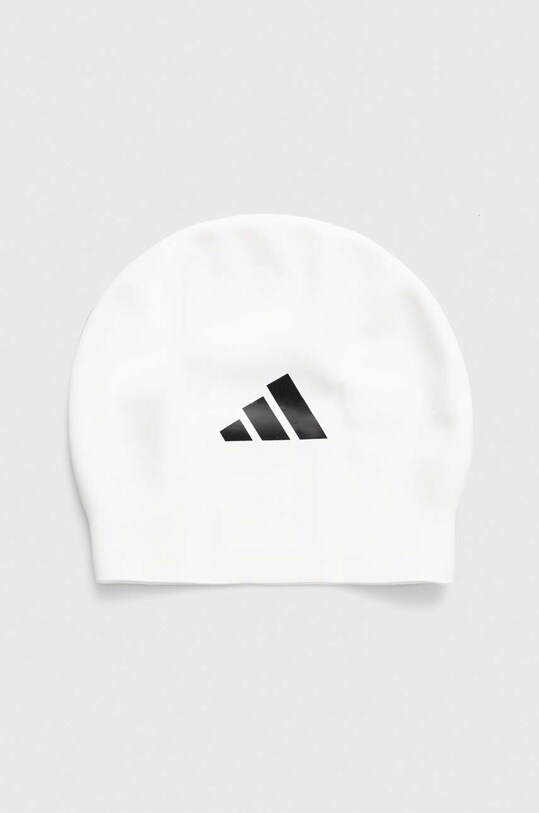 Шапка за плуване adidas Performance 3-Stripes бял IU1902