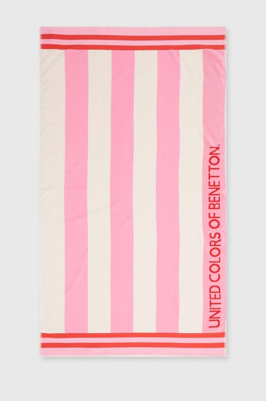 United Colors of Benetton asciugamano con aggiunta di lana rosa 6BI228018