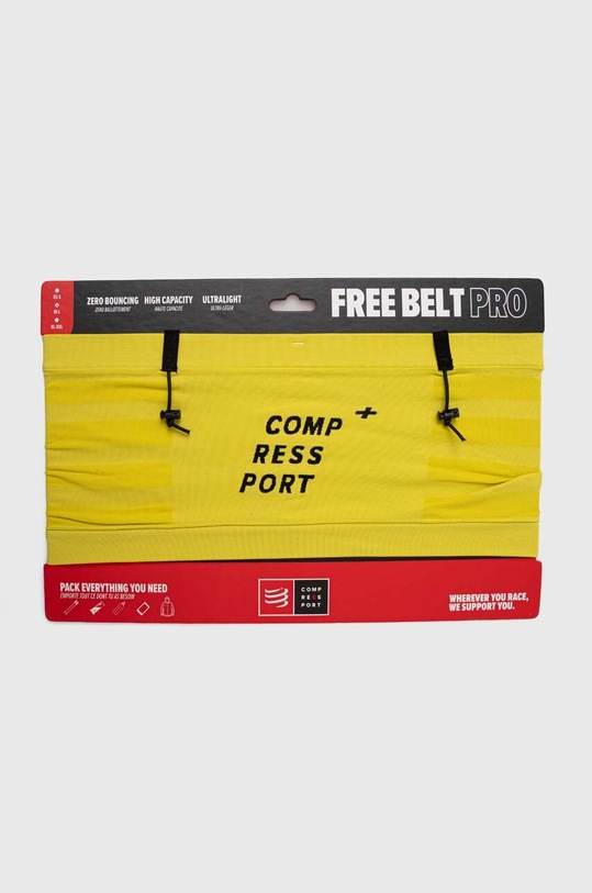 Compressport pas biegowy Free Belt Pro CU00011B żółty SS25