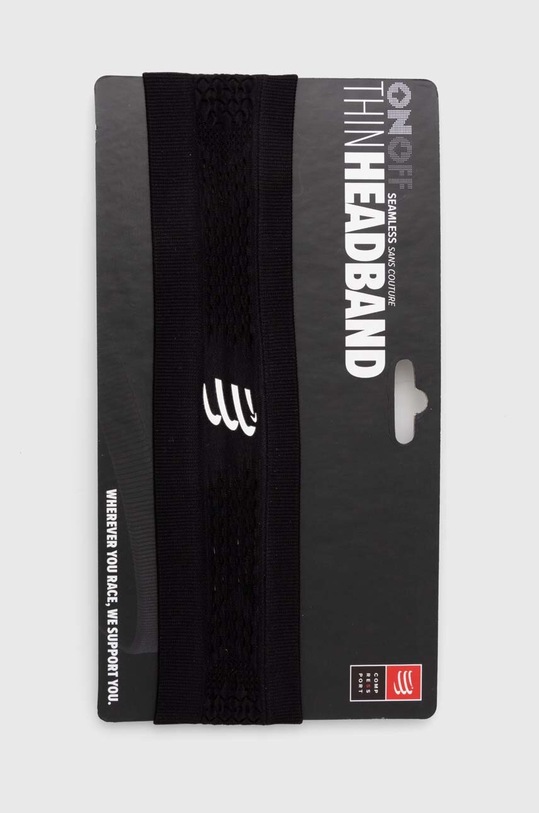 Лента за глава Compressport Thin Headband On/Off черен XBNU3919