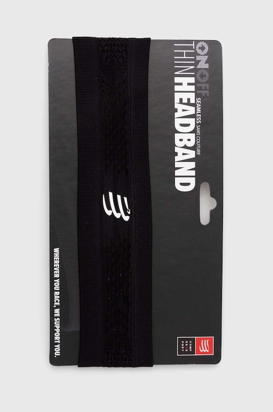 Compressport bentita pentru cap Thin Headband On/Off negru XBNU3919