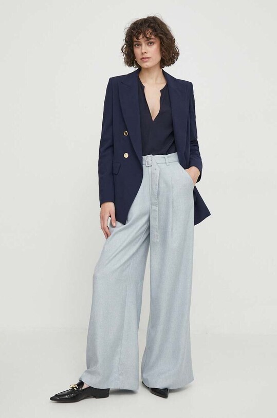 Blúzka Tommy Hilfiger WW0WW40529 tmavomodrá SS24