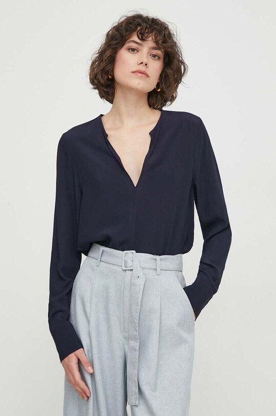 Блузка Tommy Hilfiger темно-синій WW0WW40529