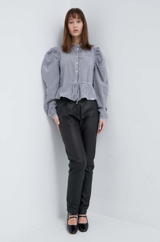 Bavlněná košile HUGO 50509375 černá SS24