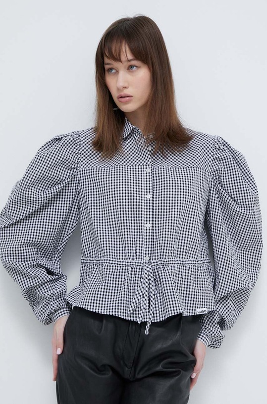 Bavlněná košile HUGO 50509375 černá