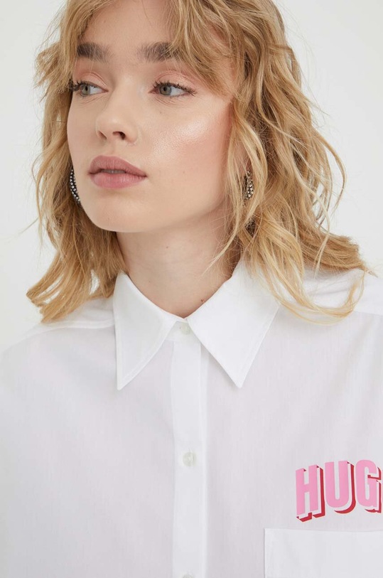 HUGO koszula bawełniana biały 50517342