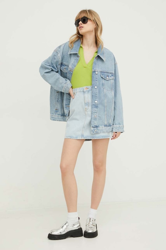 HUGO sweter 50507957 zielony SS24