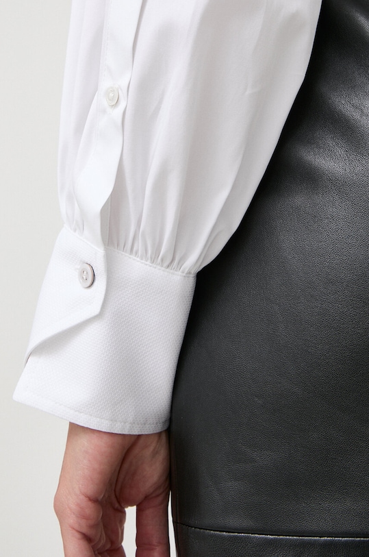 Βαμβακερό πουκάμισο BOSS 50505629 λευκό